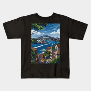 Sydney Cartoon Style Kids T-Shirt